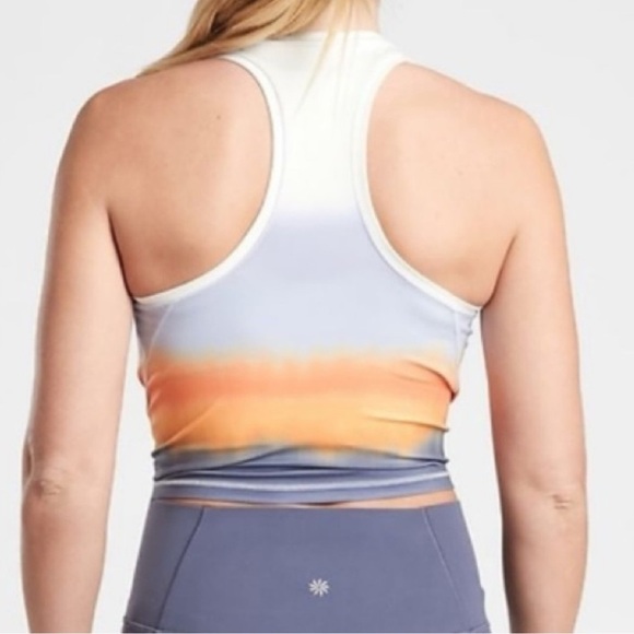Athleta Shanti Ombre Print Crop Tank Top Blue Purple Orange NEW W/TAG Size 3X - Picture 3 of 7